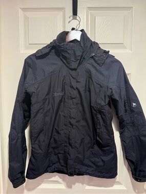 Marmot Women's Black Hooded Hardshell Jacket